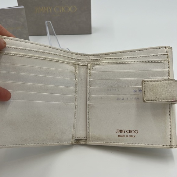 Jimmy Choo Nellie Star Studded Leather Bifold Wallet - Picture 16 of 17